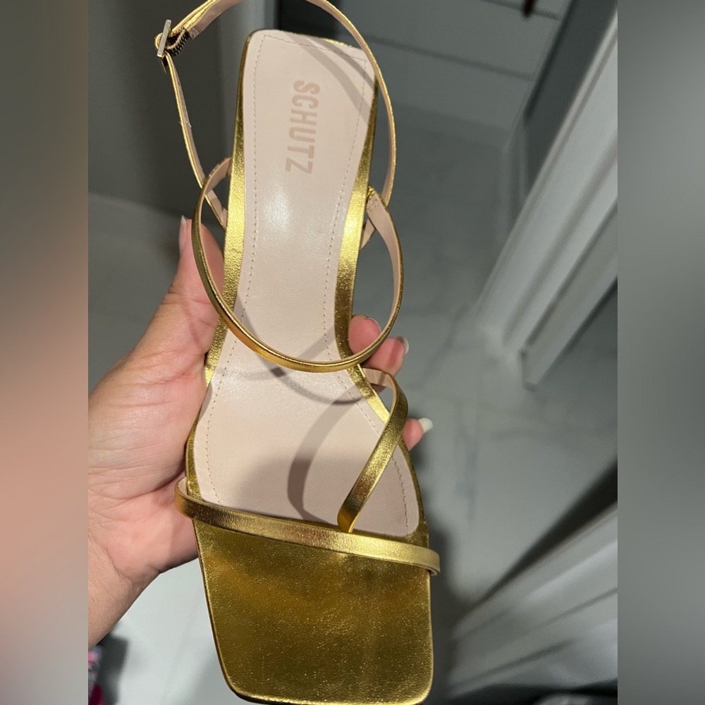 Schutz gold heels